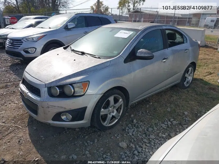 1G1JE5SB2F4109877 2015 Chevrolet Sonic Ltz Auto