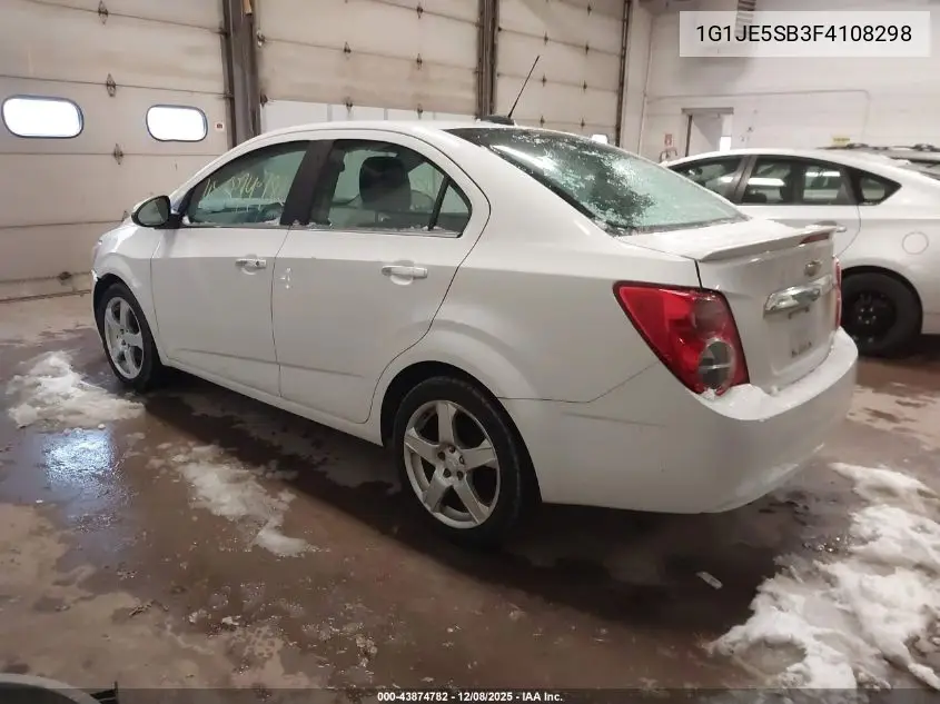 1G1JE5SB3F4108298 2015 Chevrolet Sonic Ltz Auto