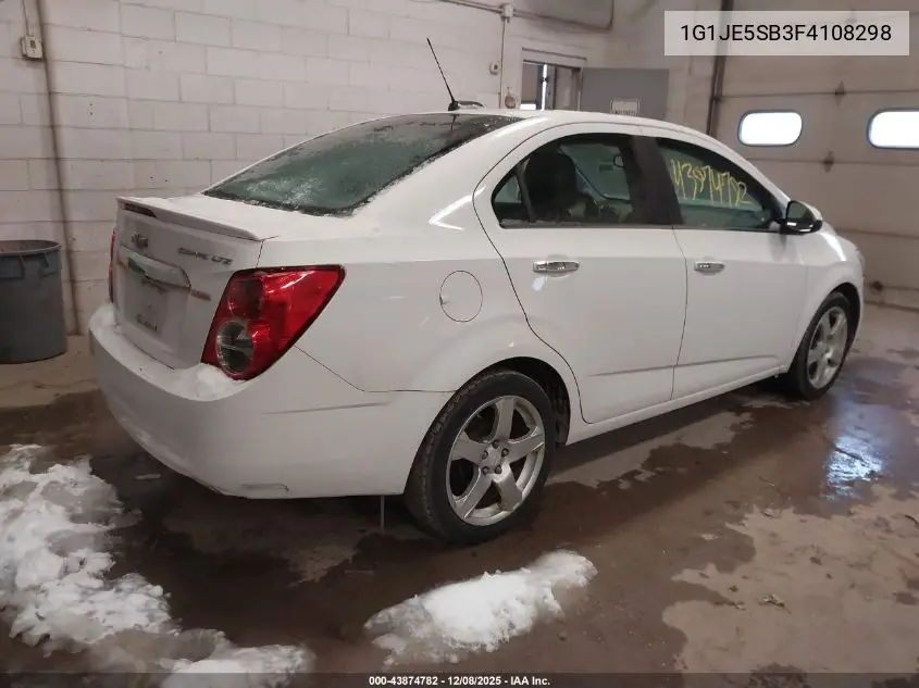 1G1JE5SB3F4108298 2015 Chevrolet Sonic Ltz Auto