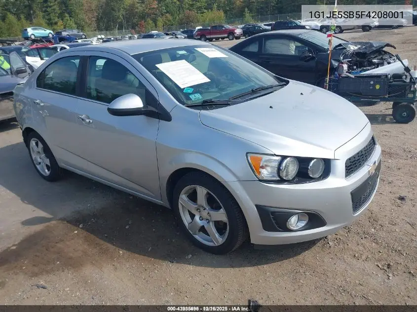 1G1JE5SB5F4208001 2015 Chevrolet Sonic Ltz Auto