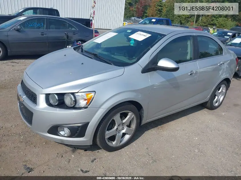 1G1JE5SB5F4208001 2015 Chevrolet Sonic Ltz Auto