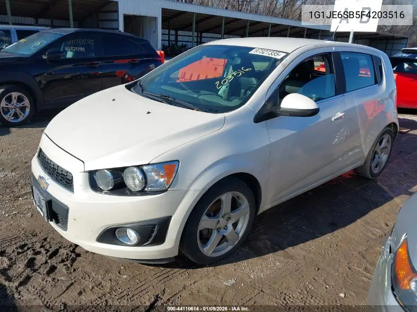 1G1JE6SB5F4203516 2015 Chevrolet Sonic Ltz Auto