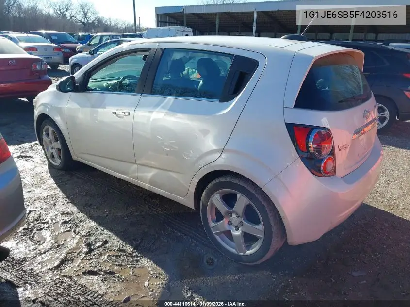1G1JE6SB5F4203516 2015 Chevrolet Sonic Ltz Auto