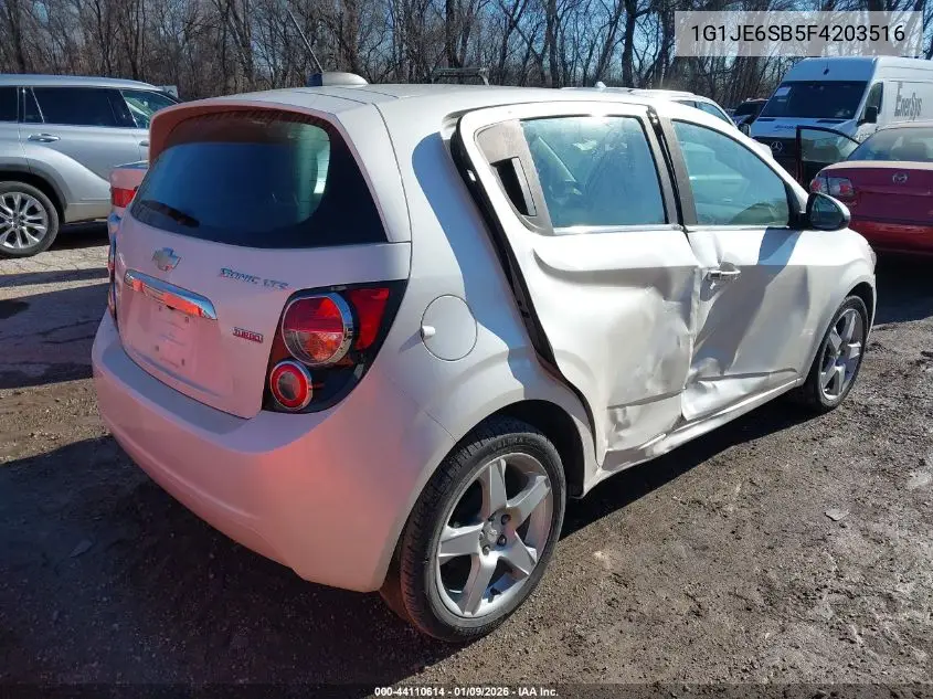 1G1JE6SB5F4203516 2015 Chevrolet Sonic Ltz Auto