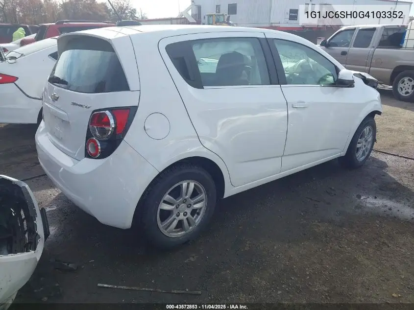 1G1JC6SH0G4103352 2016 Chevrolet Sonic Lt Auto