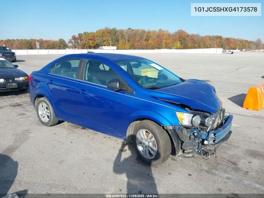 1G1JC5SHXG4173578 2016 Chevrolet Sonic Lt Auto