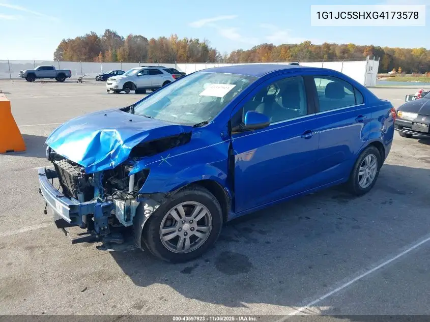 1G1JC5SHXG4173578 2016 Chevrolet Sonic Lt Auto
