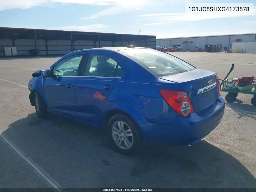 1G1JC5SHXG4173578 2016 Chevrolet Sonic Lt Auto