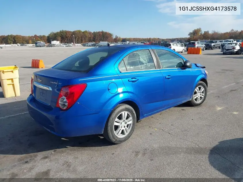 1G1JC5SHXG4173578 2016 Chevrolet Sonic Lt Auto