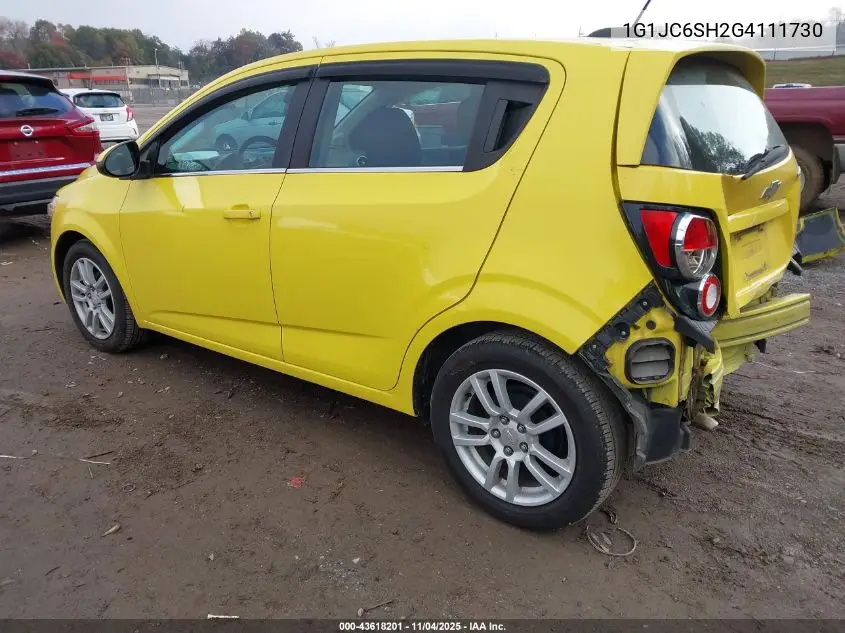 1G1JC6SH2G4111730 2016 Chevrolet Sonic Lt Auto