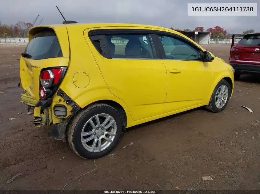 1G1JC6SH2G4111730 2016 Chevrolet Sonic Lt Auto