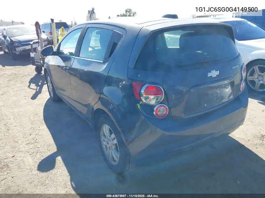 1G1JC6SG0G4149500 2016 Chevrolet Sonic Lt Auto