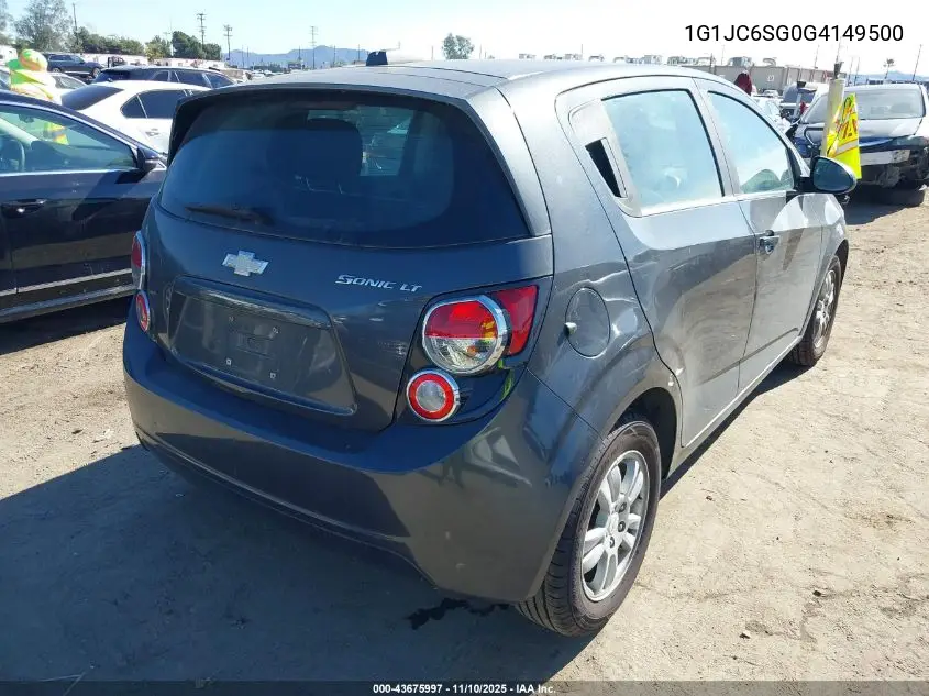 1G1JC6SG0G4149500 2016 Chevrolet Sonic Lt Auto