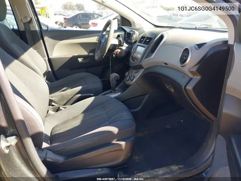 1G1JC6SG0G4149500 2016 Chevrolet Sonic Lt Auto
