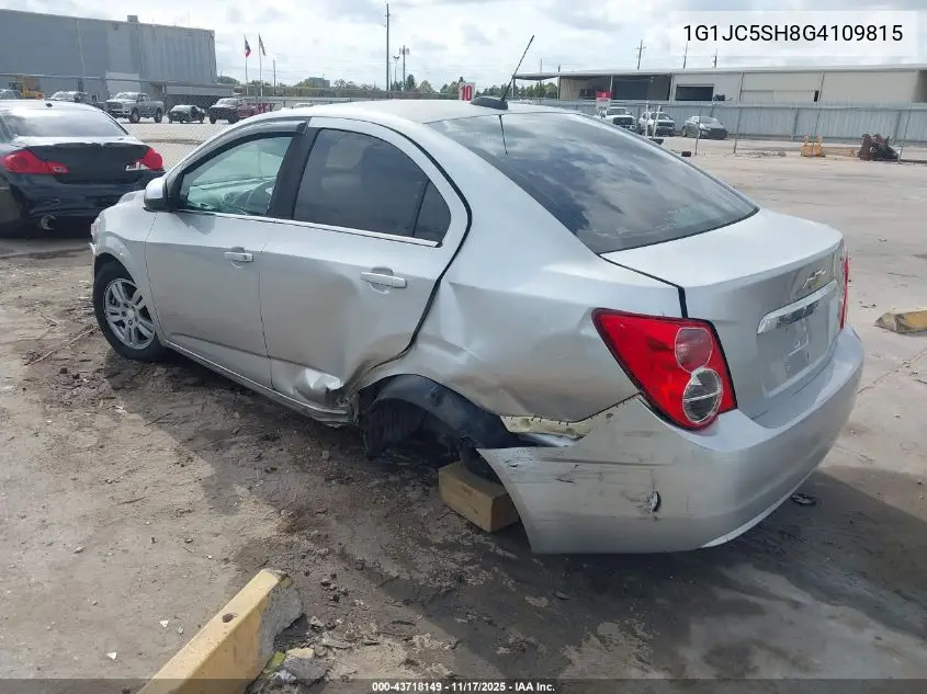 1G1JC5SH8G4109815 2016 Chevrolet Sonic Lt Auto