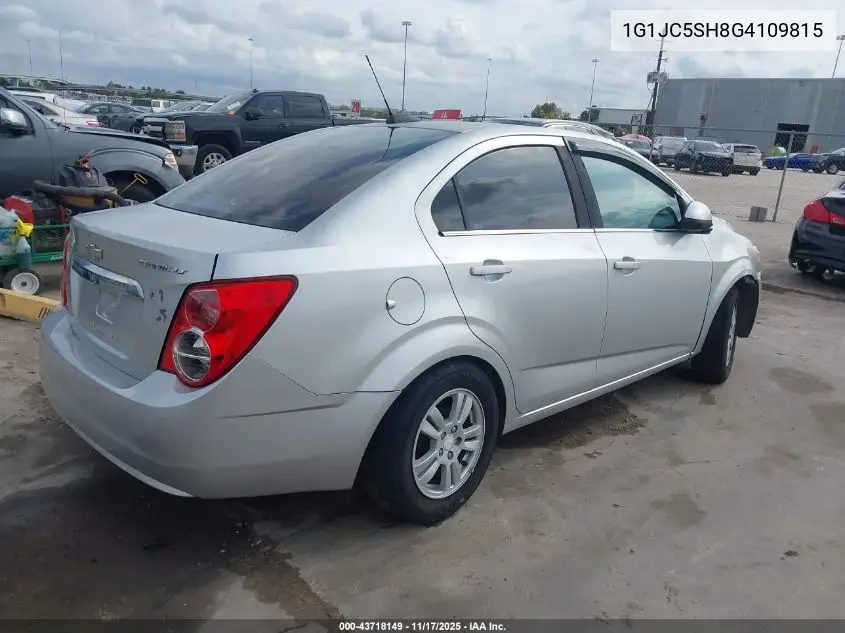 1G1JC5SH8G4109815 2016 Chevrolet Sonic Lt Auto