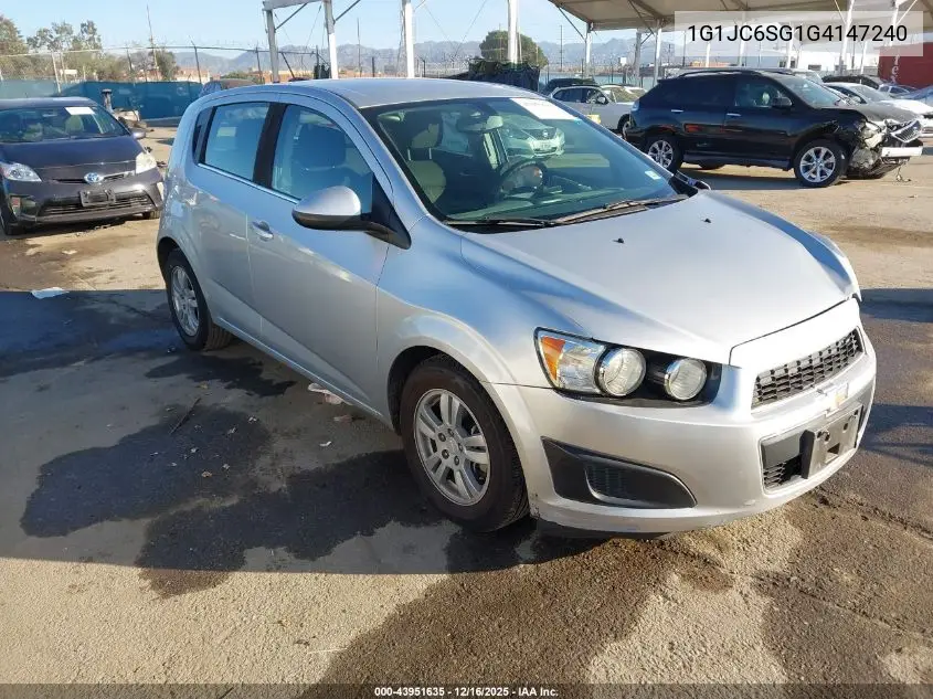 1G1JC6SG1G4147240 2016 Chevrolet Sonic Lt Auto