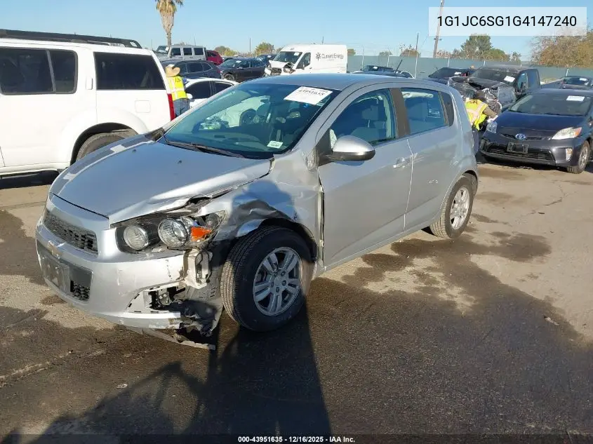 1G1JC6SG1G4147240 2016 Chevrolet Sonic Lt Auto