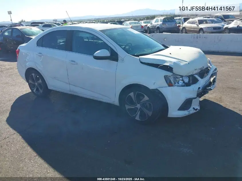 1G1JF5SB4H4141567 2017 Chevrolet Sonic Premier Auto