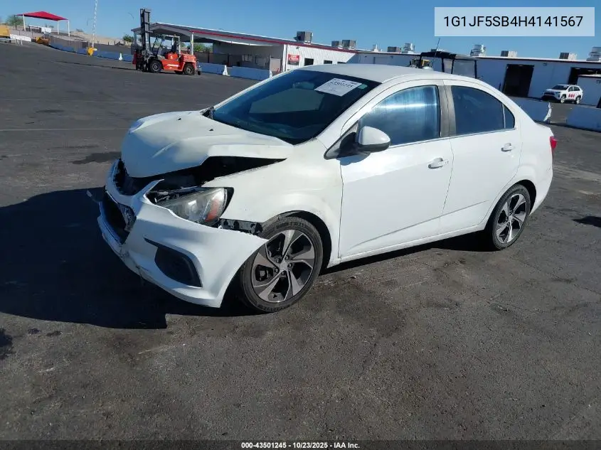 1G1JF5SB4H4141567 2017 Chevrolet Sonic Premier Auto
