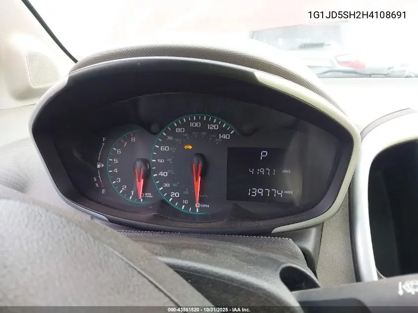 1G1JD5SH2H4108691 2017 Chevrolet Sonic Lt Auto