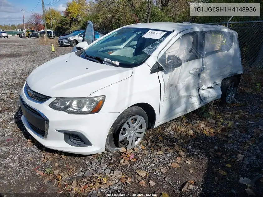 1G1JG6SH1H4148936 2017 Chevrolet Sonic Lt Auto