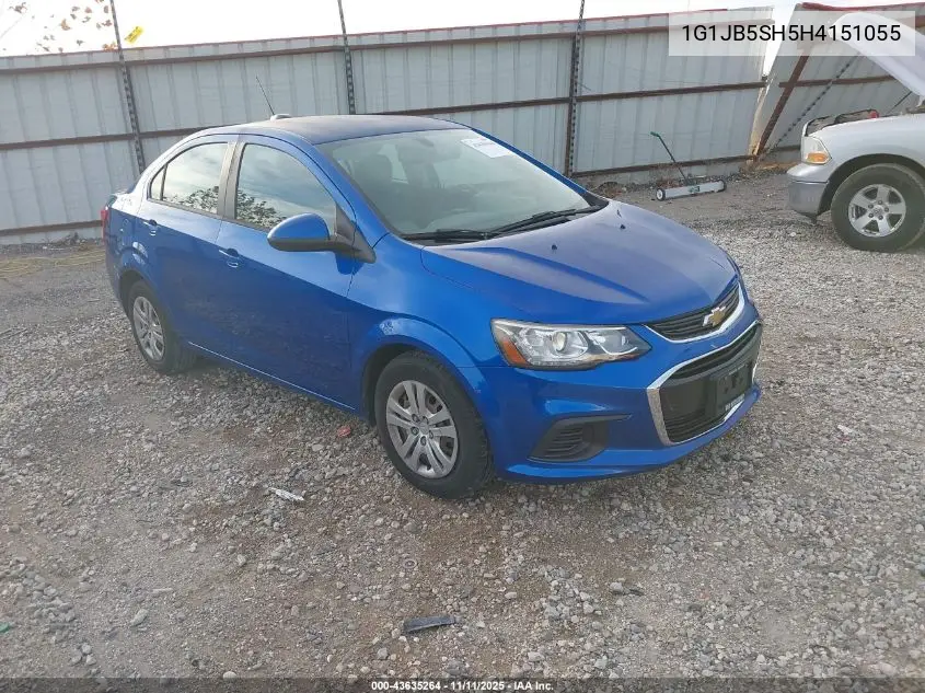 1G1JB5SH5H4151055 2017 Chevrolet Sonic Ls Auto