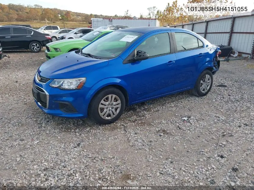 1G1JB5SH5H4151055 2017 Chevrolet Sonic Ls Auto