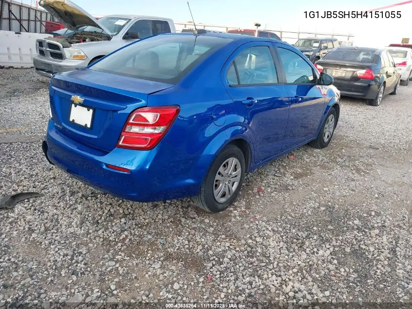 1G1JB5SH5H4151055 2017 Chevrolet Sonic Ls Auto