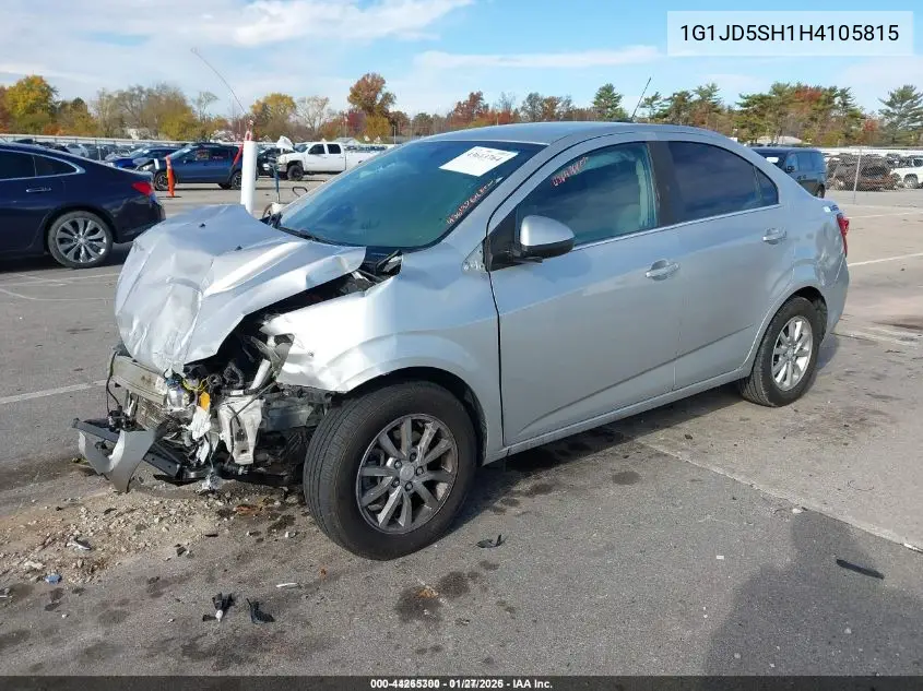 1G1JD5SH1H4105815 2017 Chevrolet Sonic Lt Auto