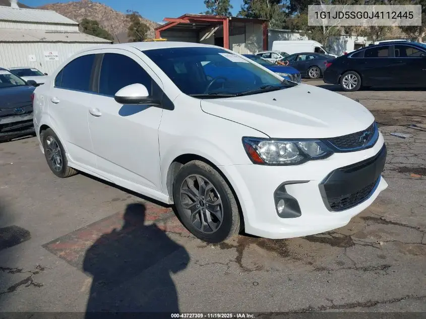 1G1JD5SG0J4112445 2018 Chevrolet Sonic Lt Auto