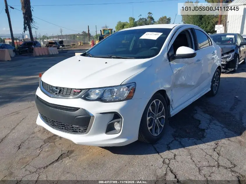 1G1JD5SG0J4112445 2018 Chevrolet Sonic Lt Auto