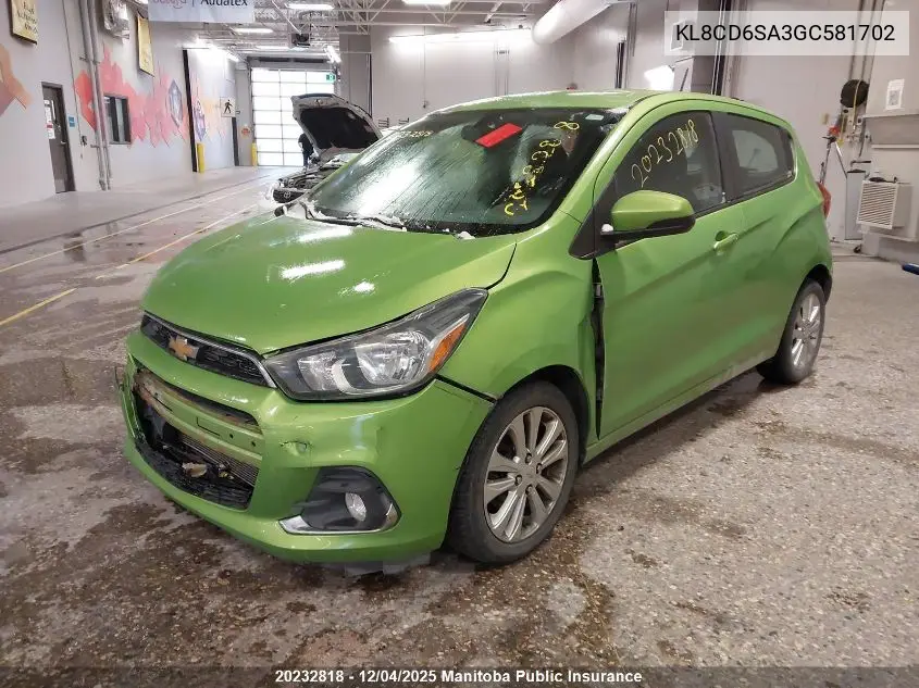 KL8CD6SA3GC581702 2016 Chevrolet Spark Lt