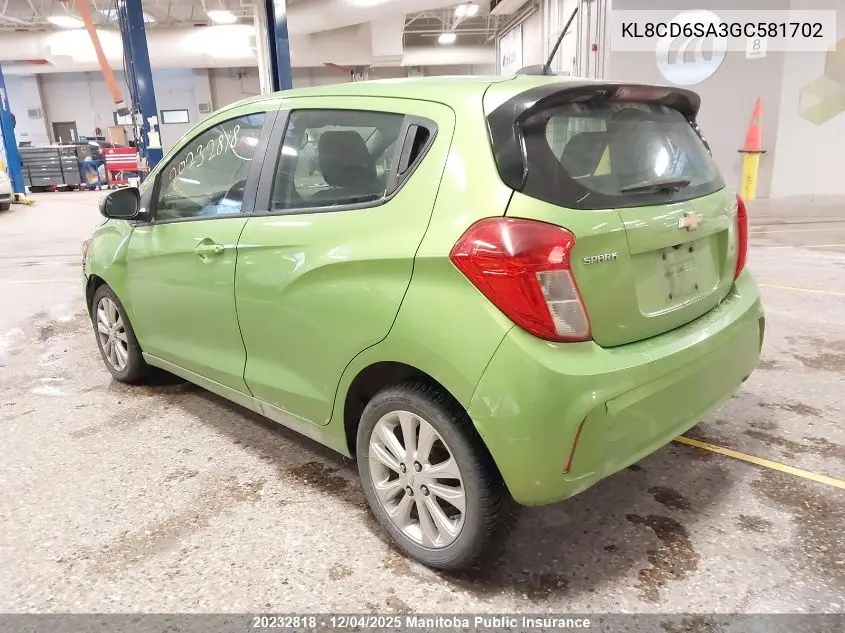 KL8CD6SA3GC581702 2016 Chevrolet Spark Lt