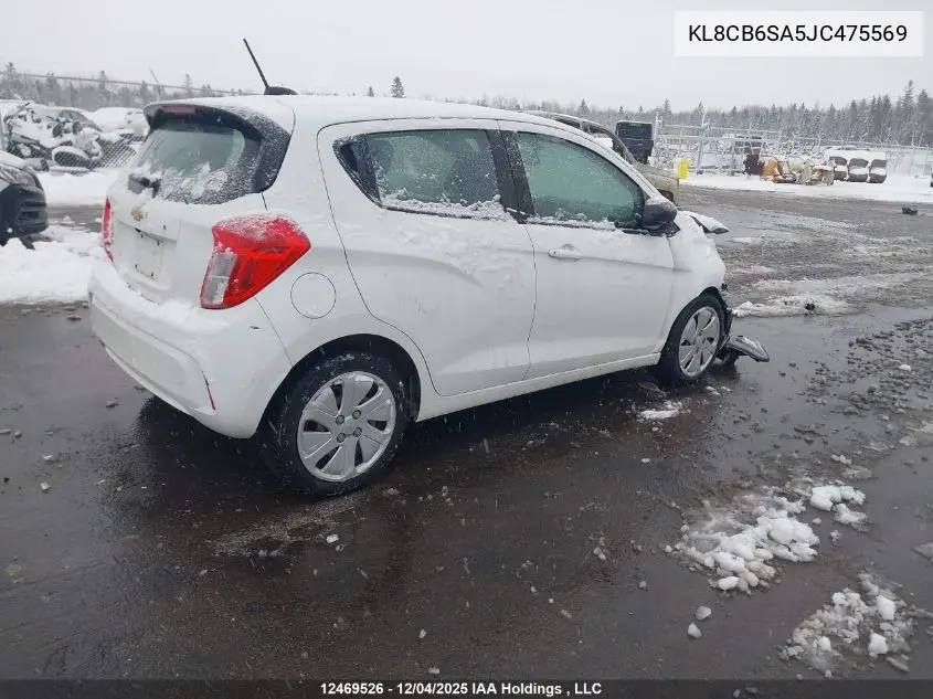 KL8CB6SA5JC475569 2018 Chevrolet Spark Ls Cvt