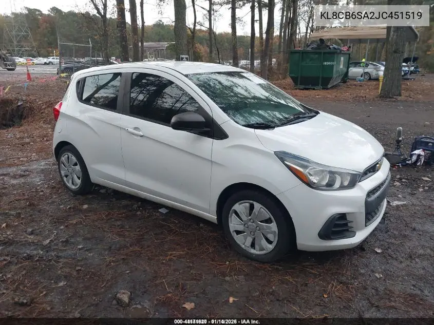 KL8CB6SA2JC451519 2018 Chevrolet Spark Ls Cvt