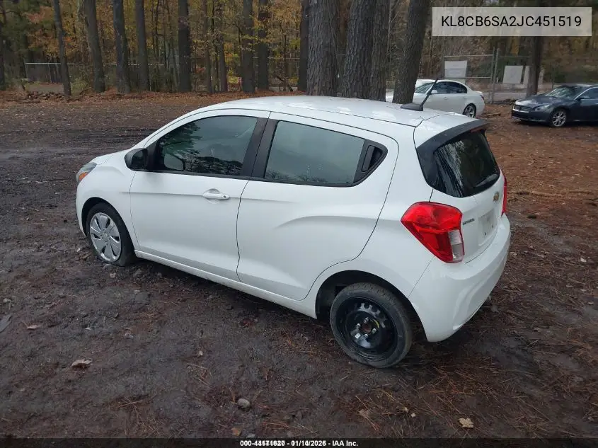 KL8CB6SA2JC451519 2018 Chevrolet Spark Ls Cvt