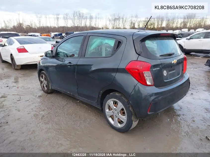 KL8CB6SA9KC708208 2019 Chevrolet Spark Ls Cvt