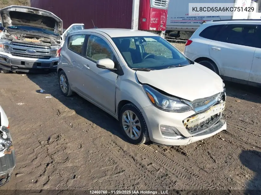 KL8CD6SA6KC751429 2019 Chevrolet Spark 1Lt Cvt