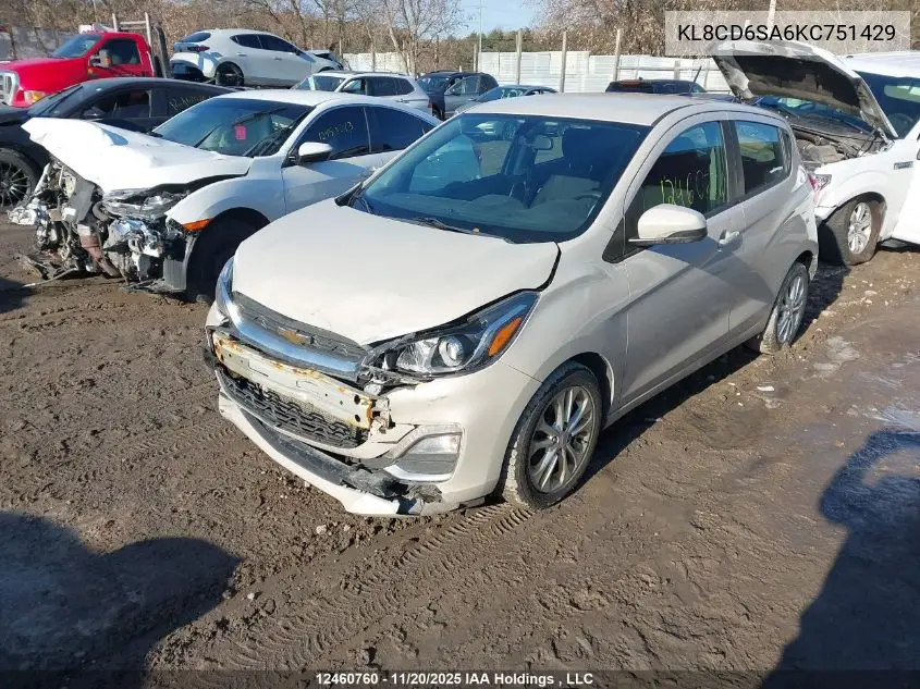 KL8CD6SA6KC751429 2019 Chevrolet Spark 1Lt Cvt
