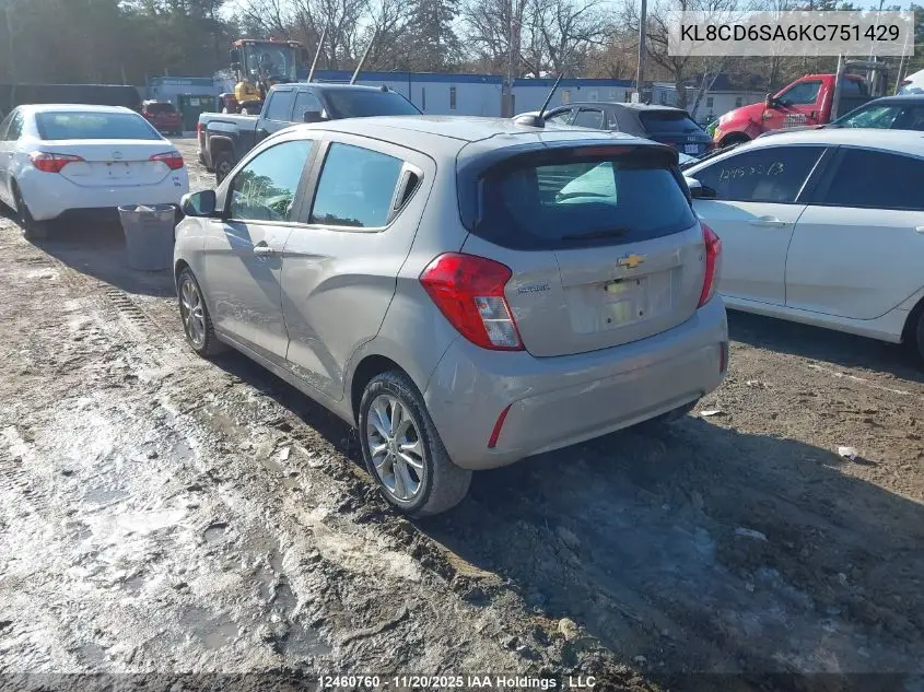 KL8CD6SA6KC751429 2019 Chevrolet Spark 1Lt Cvt
