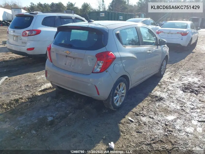 KL8CD6SA6KC751429 2019 Chevrolet Spark 1Lt Cvt