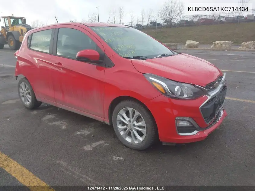 KL8CD6SA1KC714434 2019 Chevrolet Spark 1Lt Cvt