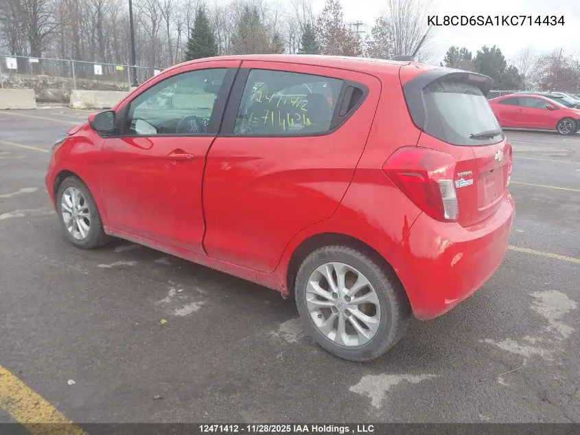 KL8CD6SA1KC714434 2019 Chevrolet Spark 1Lt Cvt