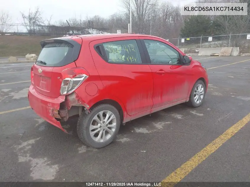 KL8CD6SA1KC714434 2019 Chevrolet Spark 1Lt Cvt