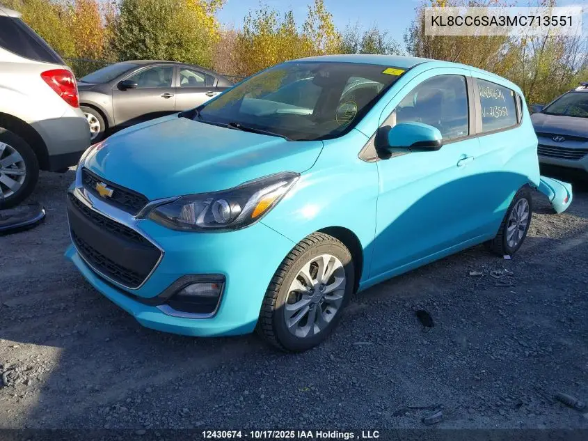 KL8CC6SA3MC713551 2021 Chevrolet Spark