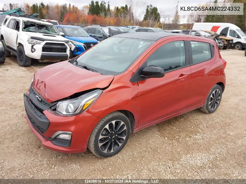 KL8CD6SA4MC224332 2021 Chevrolet Spark 1Lt