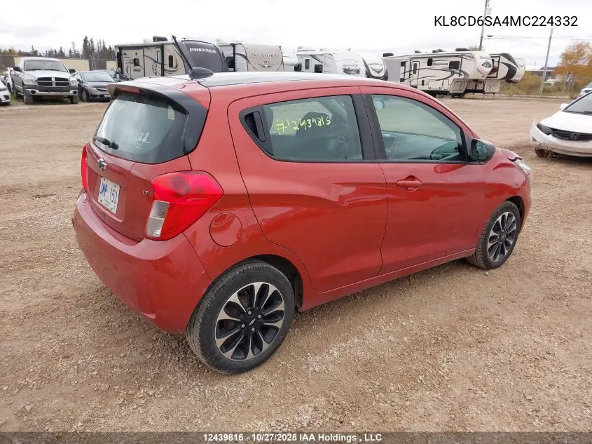 KL8CD6SA4MC224332 2021 Chevrolet Spark 1Lt