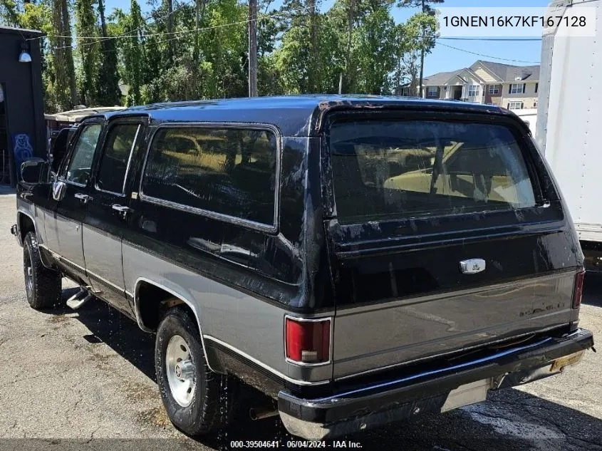 1GNEN16K7KF167128 1989 Chevrolet Suburban V1500