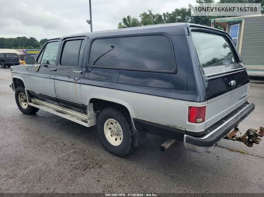 1989 Chevrolet Suburban VIN: 1GNEV16K6KF165788 Lot: 39973978